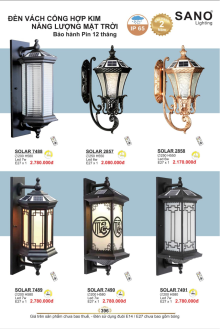 SANO LIGHTING 2025 Trang 400 SANO LIGHTING 2025 Trang 400