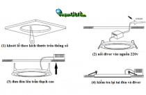 Hướng dẫn cơ bản cách lắp đặt đèn led âm trần