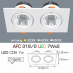 Đèn downlight led 1 chế độ Đèn downlight led  318/2 7Wx2