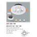 Đèn downlight led 1 chế độ AFC 523 7W 