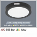 Đèn led nổi cao cấp 1 chế độ AFC 555 ĐEN 12W 1C