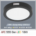 Đèn led nổi cao cấp 1 chế độ AFC 555 ĐEN 18W 1C