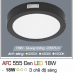 Đèn led nổi cao cấp 3 chế độ AFC 555 ĐEN 18W 3C