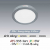 Đèn led nổi cao cấp 3 chế độ AFC 555 XÁM 6W 3C