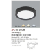 Đèn led nổi cao cấp 3 chế độ AFC 555 ĐEN 12W 3C