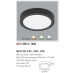 Đèn led nổi cao cấp 1 chế độ AFC 555 ĐEN 18W 1C