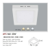 Đèn led nổi cao cấp 1 chế độ AFC 562 22W