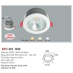 Đèn downlight led 1 chế độ AFC 612 12W