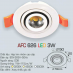Đèn downlight led 1 chế độ AFC 626 3W 1C