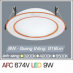 Đèn downlight led 1 chế độ AFC 674V 9W 1C
