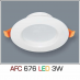 Đèn downlight led 1 chế độ AFC 676 3W 1C