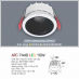 Đèn downlight led 1 chế độ AFC 744D 10W 1C