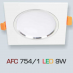Đèn downlight led 1 chế độ AFC 754/1 9W 1C