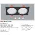 Đèn downlight led 3 chế độ AFC 754/2 ĐEN 9Wx2 3C