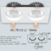 Đèn downlight led 1 chế độ AFC 757/2 12Wx2