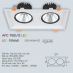 Đèn downlight led 1 chế độ AFC 762/2 15Wx2