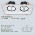 Đèn downlight led 1 chế độ AFC 762/2 7Wx2