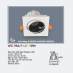 Đèn downlight led 1 chế độ AFC 764/1 12W 1C