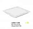 Đèn downlight led LION Đèn âm trần vuông 12w