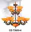 Đèn chùm đồng CD 736/8+4