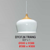 Đèn thả quán cafe DTCF 26 TRẮNG