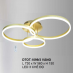 Đèn áp trần Hàn Quốc DTOT 1099/3 VÀNG