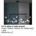 Đèn thả nghệ thuật LED DTTKHERA 27 ĐEN NGANG