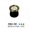Đèn âm hồ nước HBA 3W 