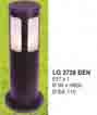 Đèn trụ sân vườn thấp LG 2728 ĐEN