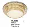 Áp trần pha lê Led tròn ML 6360