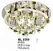 Áp trần pha lê Led tròn ML 6366