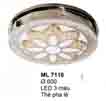 Áp trần pha lê Led tròn ML 7116