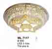 Áp trần pha lê Led tròn ML 7117