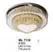 Áp trần pha lê Led tròn ML 7118