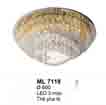 Áp trần pha lê Led tròn ML 7119