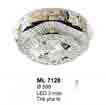 Áp trần pha lê Led tròn ML 7128