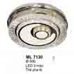 Áp trần pha lê Led tròn ML 7130