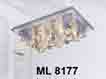 Áp trần pha lê Led vuông ML 8177
