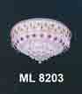 Áp trần pha lê Led tròn ML 8203