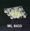 Áp trần pha lê Led vuông ML 8433