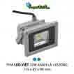 Đèn pha led  PHA LED 10W Xanh Lá + Dương