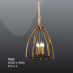 Đèn thả đồng TD03