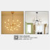 Đèn thả nghệ thuật LED TTK 55 ĐEN/VÀNG